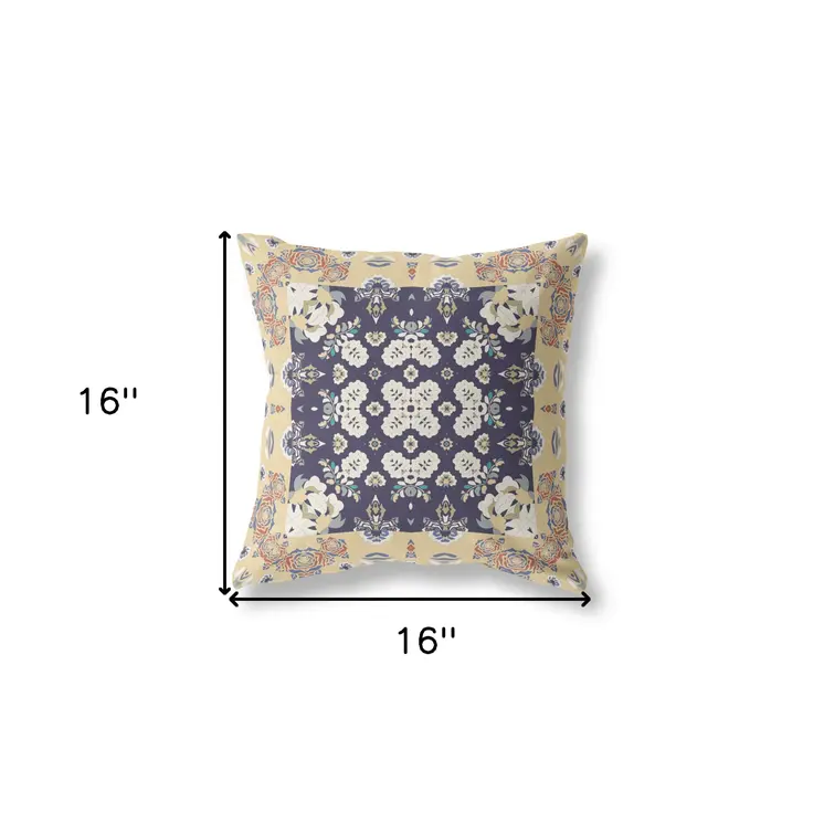 16" Yellow Throw Pillow