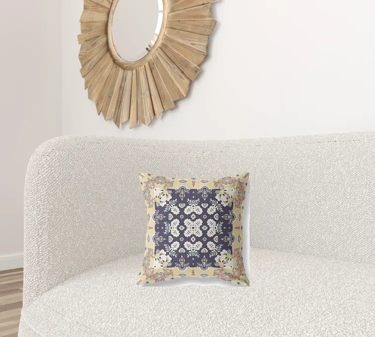 16" Yellow Throw Pillow