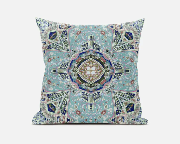 16" Aqua Throw Pillow