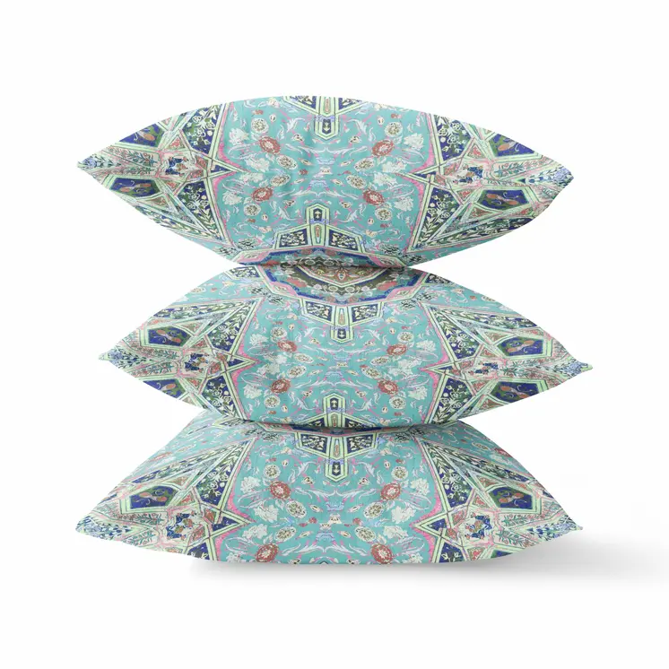 16" Aqua Throw Pillow