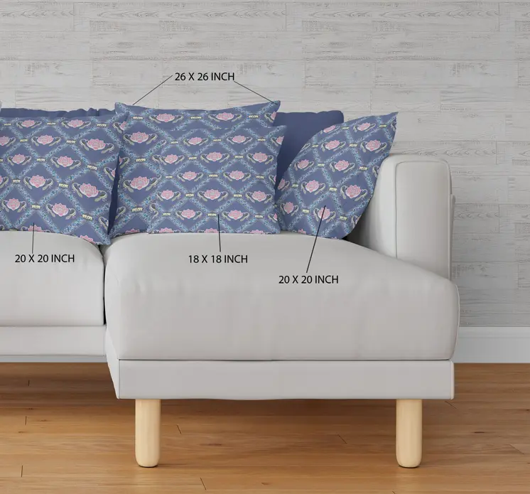 20"x20" Purple Blue Pink Zippered Suede Geometric Throw Pillow