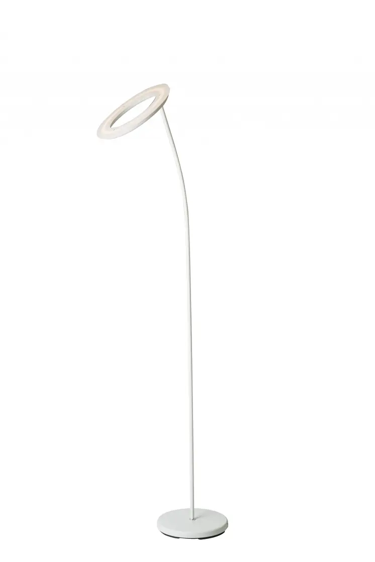 73" White LED Torchiere Floor Lamp With White