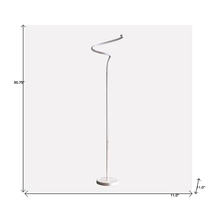 51" White LED Novelty Floor Lamp With White