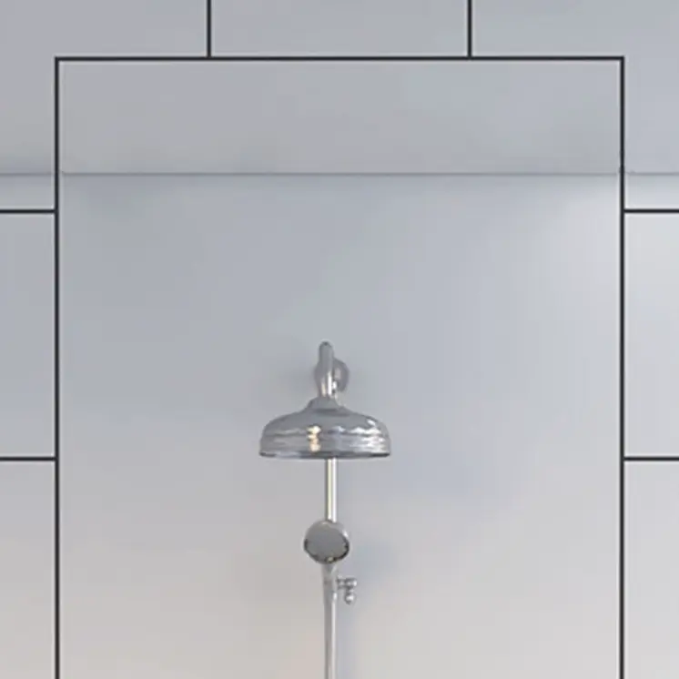 Modern Beveled Tile Design Wall Mirror