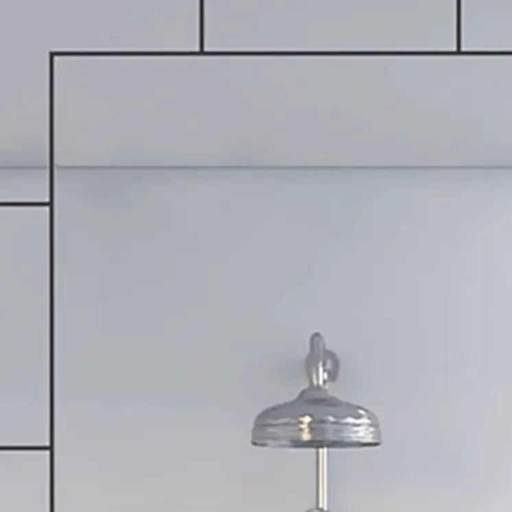 Modern Beveled Tile Design Wall Mirror