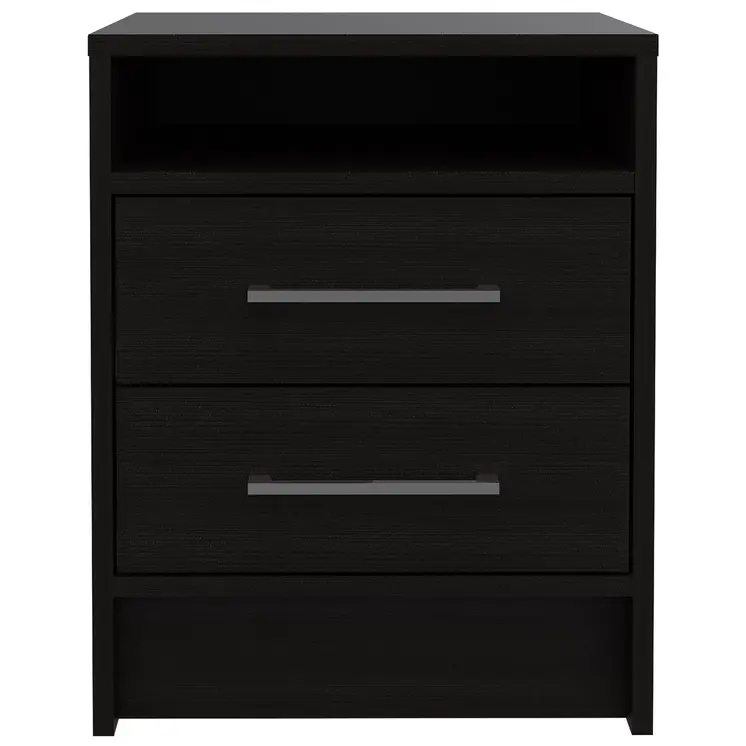 20" Wood Two Drawer Nightstand
