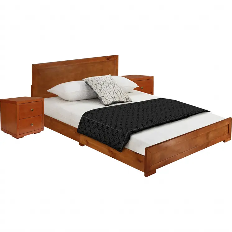 Cherry Blossom Pink Wood Queen With Yes Bed Frame