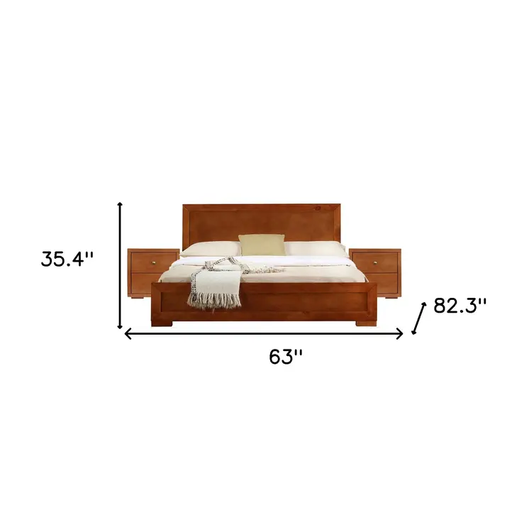 Cherry Blossom Pink Wood Queen With Yes Bed Frame