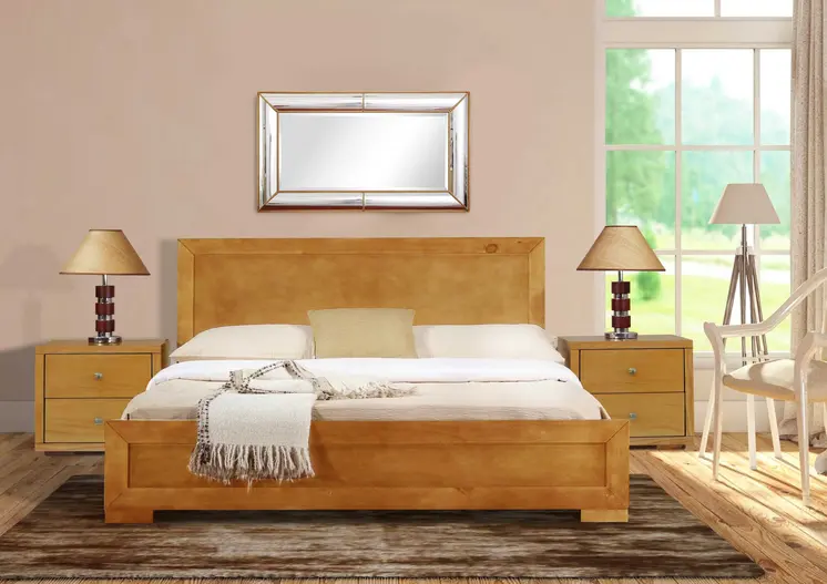 Brown and Black Wood Full With Yes Bed Frame