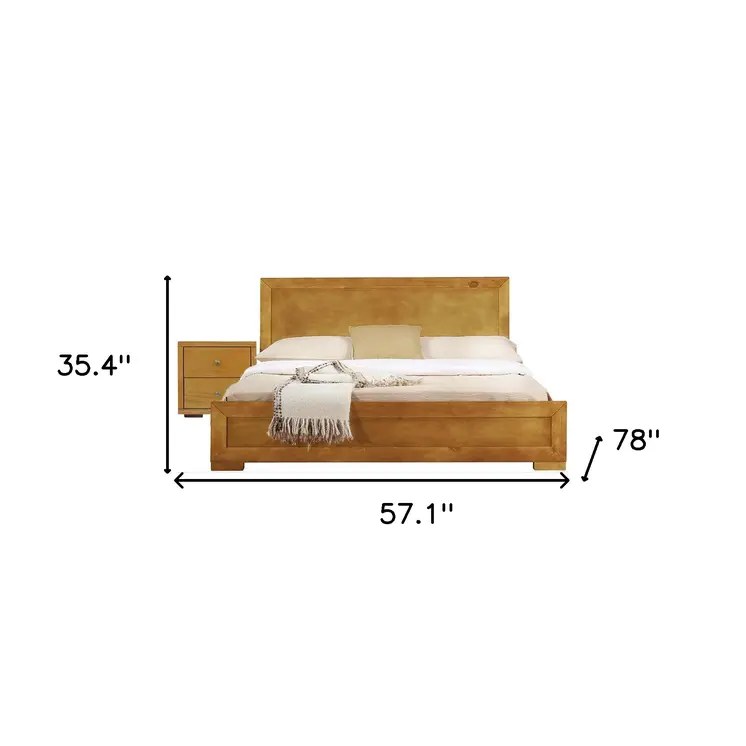Brown and Black Wood Full With Yes Bed Frame