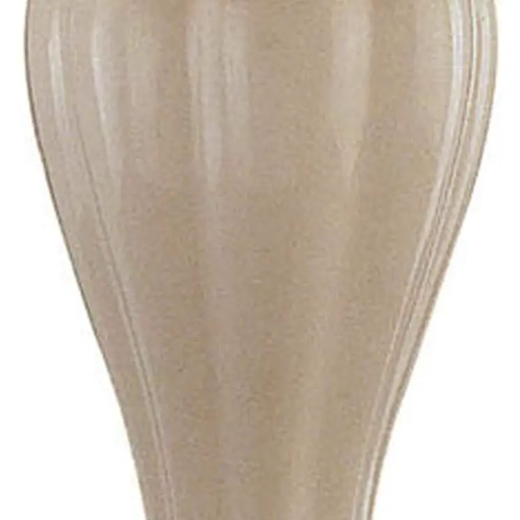27" Ivory and Gold Ceramic Urn Table Lamp With Off White Empire Shade