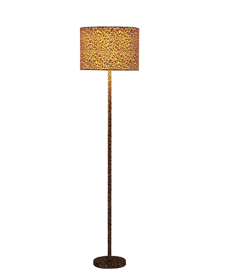 59" Orange And Black Metal Bedside Table Lamp With Orange And Black Drum Shade