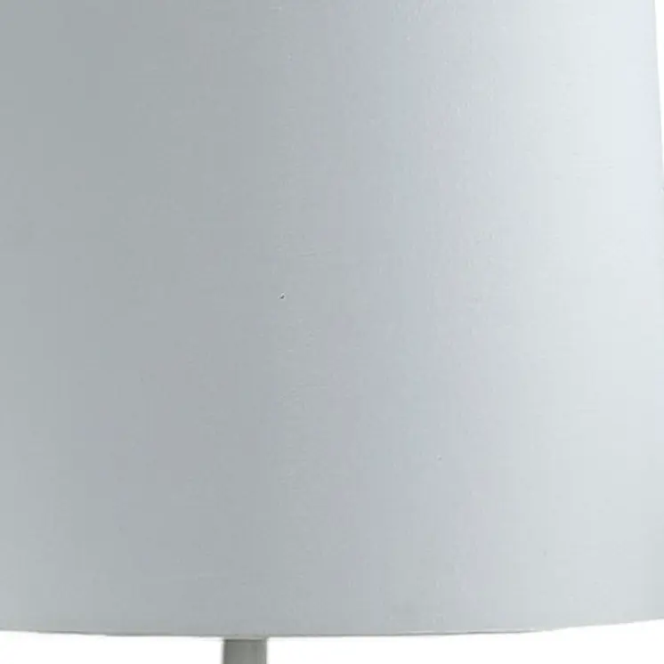 17" White Pineapple Table Lamp With White Empire Shade