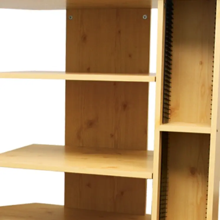 35" Wood Brown Open Shelving TV Stand