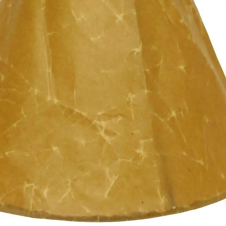 8" Brown Slanted Empire Crinkle Oil Paper Lampshade