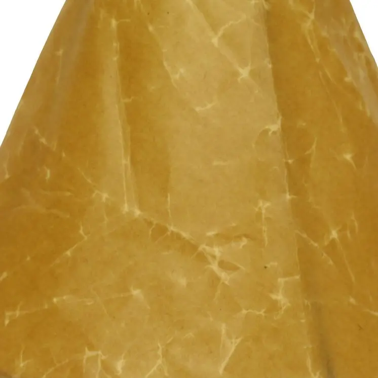 14" Brown Slanted Empire Crinkle Oil Paper Lampshade