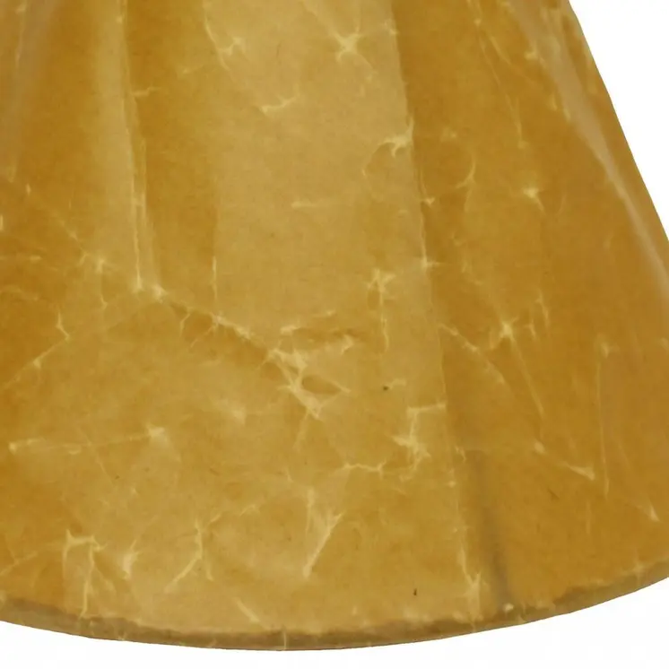 18" Brown Slanted Empire Crinkle Oil Paper Lampshade