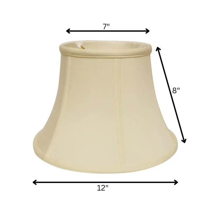 12" Ivory Drum No Slub Lampshade