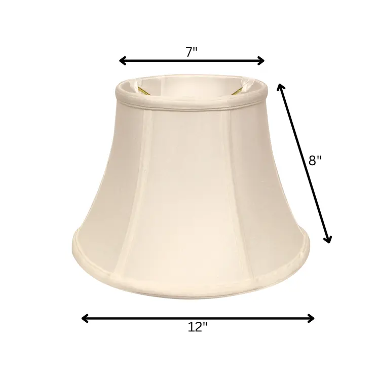 12" White Drum Monay Shantung Lampshade