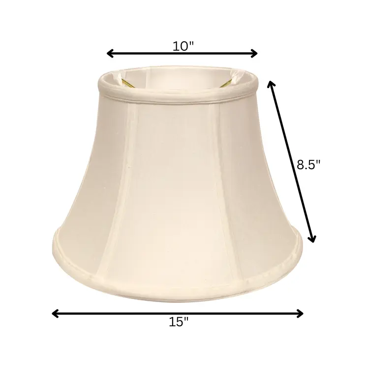 15" White Drum Monay Shantung Lampshade
