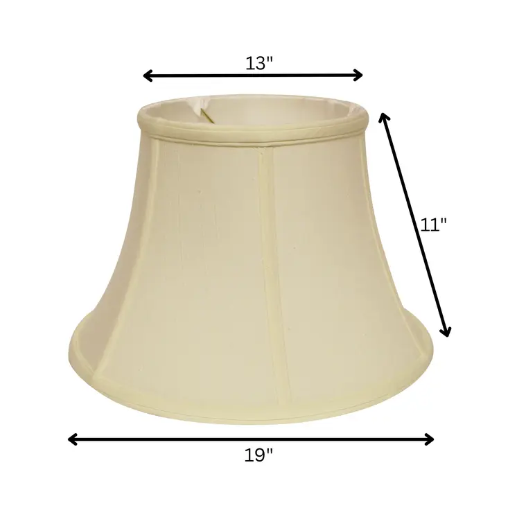 19" White Drum Monay Shantung Lampshade