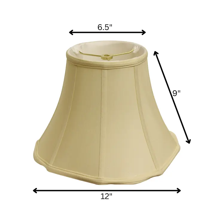 12" Antique White Octagon Monay Shantung Lampshade