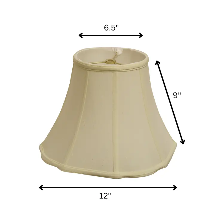 12" Ivory Octagon Monay Shantung Lampshade
