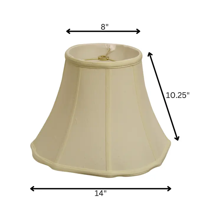 14" Ivory Octagon Monay Shantung Lampshade