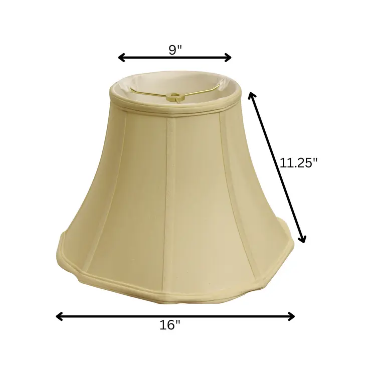 16" Antique White Octagon Monay Shantung Lampshade