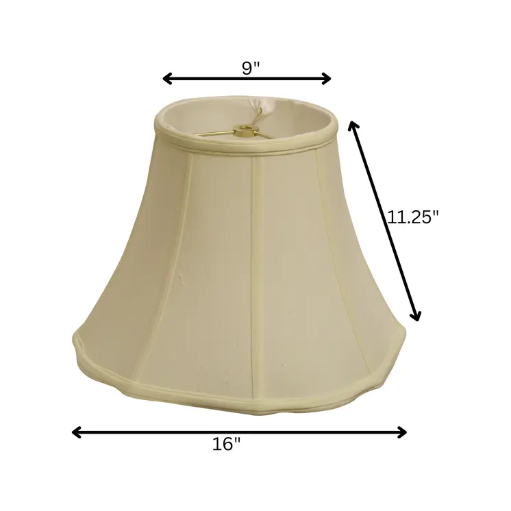 16" Ivory Octagon Monay Shantung Lampshade
