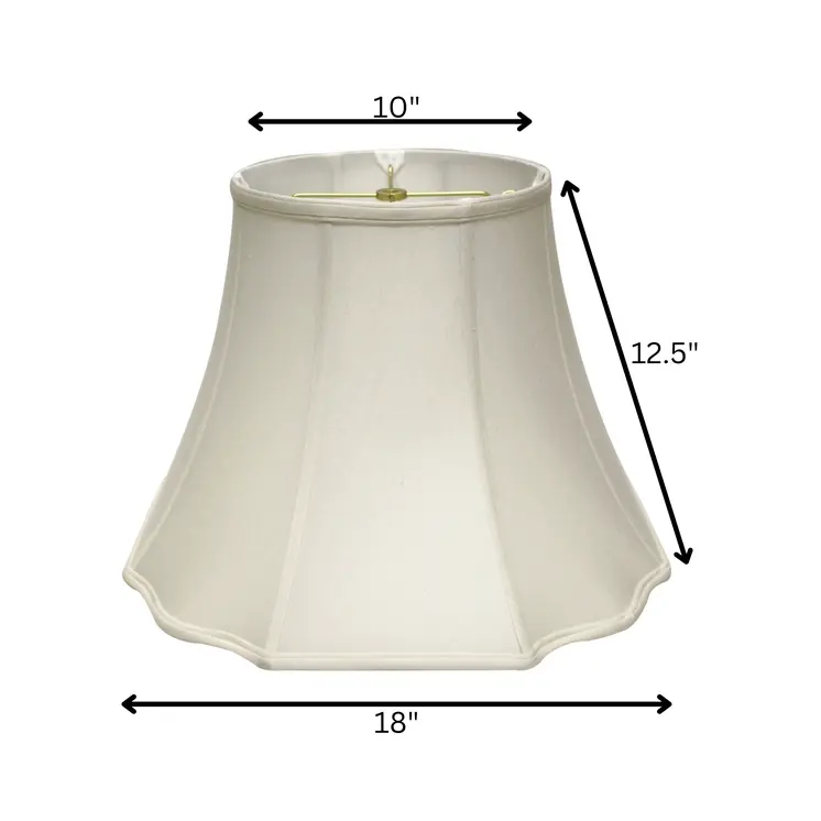 18" White Octagon Monay Shantung Lampshade