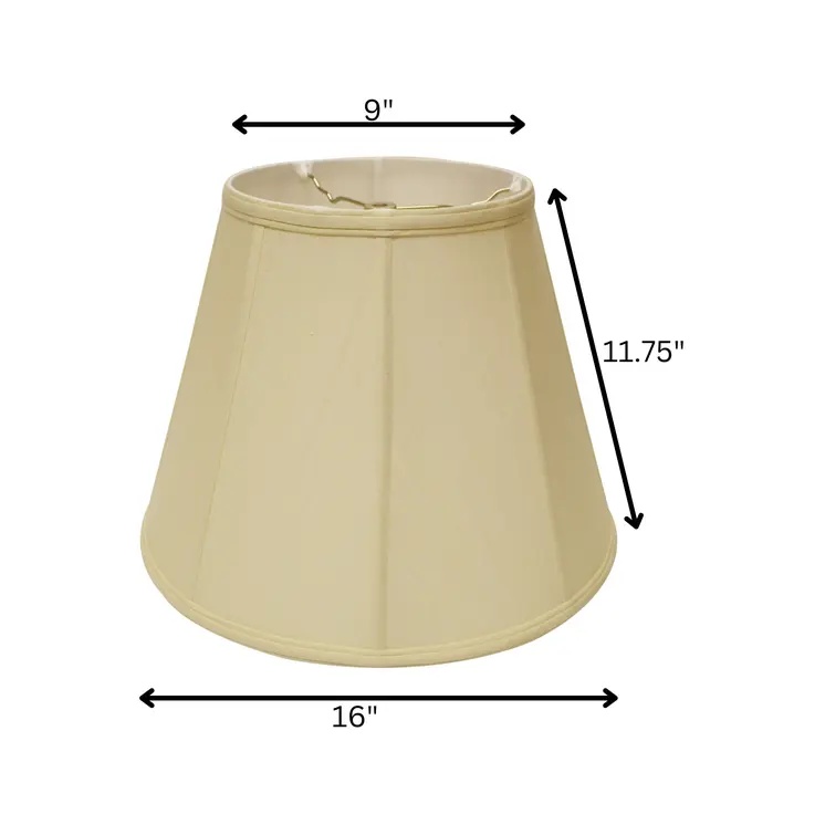 16" Antique White Slanted Empire Monay Shantung Lampshade