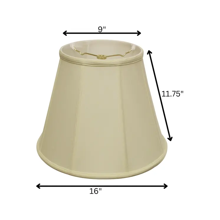 16" Ivory Slanted Empire Monay Shantung Lampshade