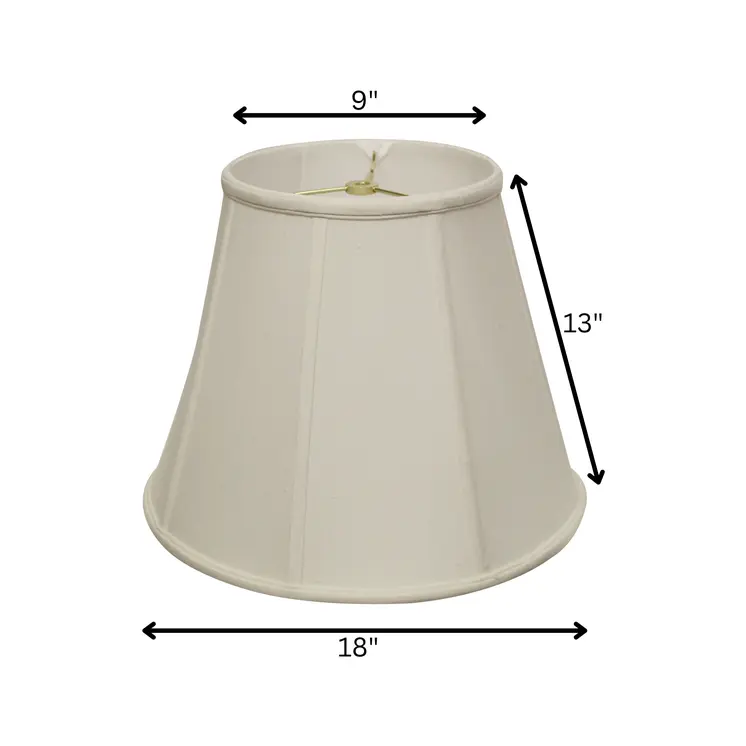 18" White Slanted Empire Monay Shantung Lampshade