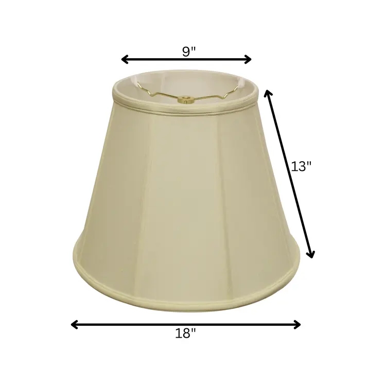 18" Ivory Slanted Empire Monay Shantung Lampshade