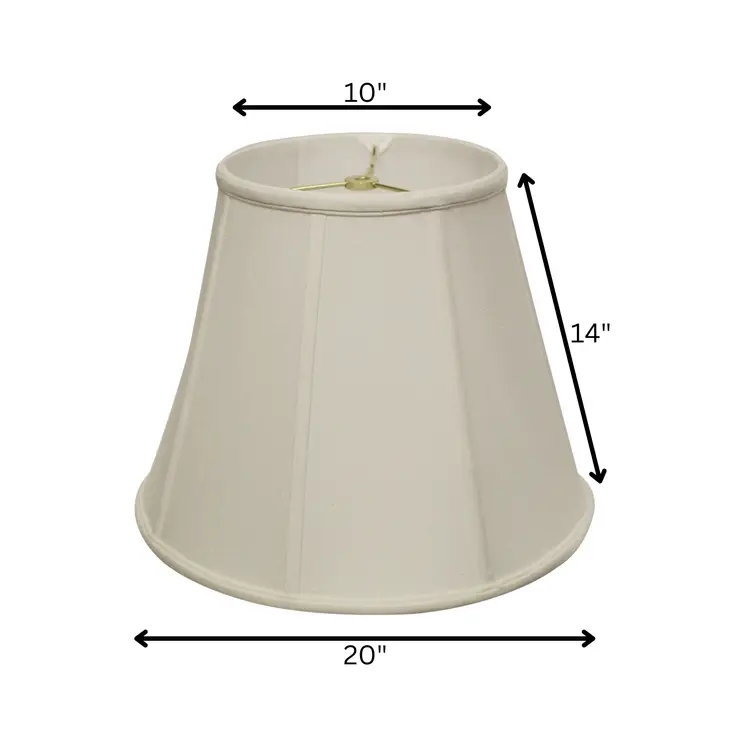 20" White Slanted Empire Monay Shantung Lampshade
