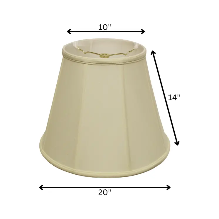 20" Ivory Slanted Empire Monay Shantung Lampshade
