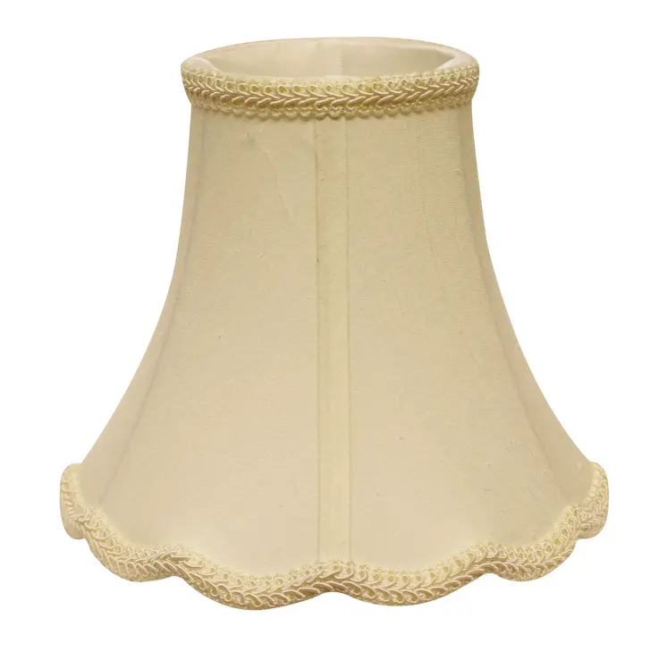 Ivory Monay Shantung Silk Bell Lamp shade 10"W Bottom