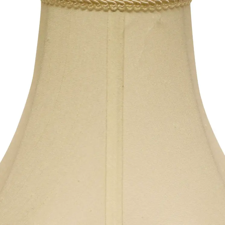 12" Ivory Slanted Scallop Bell Monay Shantung Lampshade