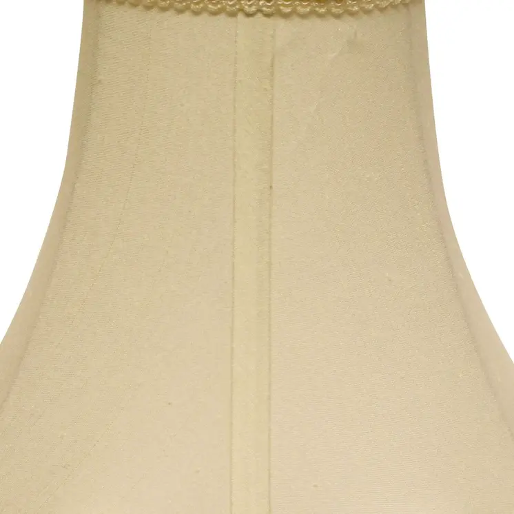 18" Ivory Slanted Scallop Bell Monay Shantung Lampshade