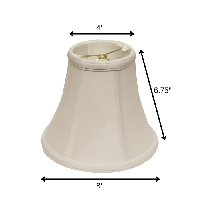 8" Snow Premium Bell No Slub Lampshade
