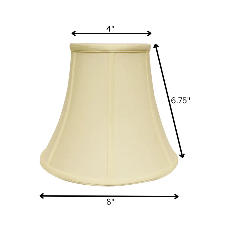 8" Ivory Premium Bell No Slub Lampshade