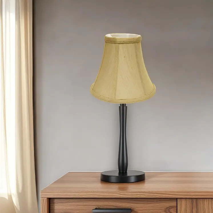 8" Pale Brown Premium Bell No Slub Lampshade