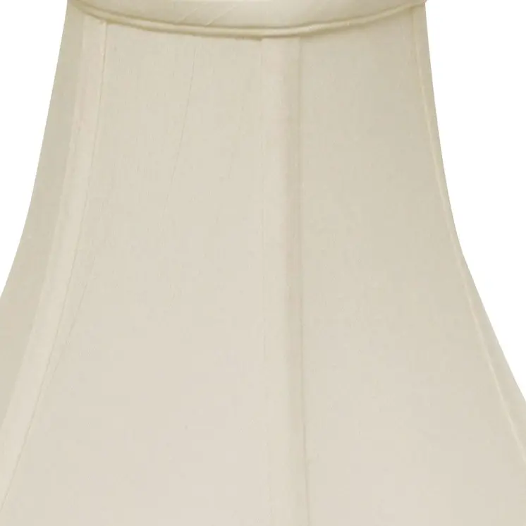8" White Premium Bell Monay Shantung Lampshade