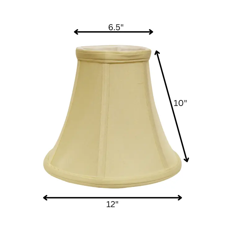 12" Antique White Premium Bell Monay Shantung Lampshade