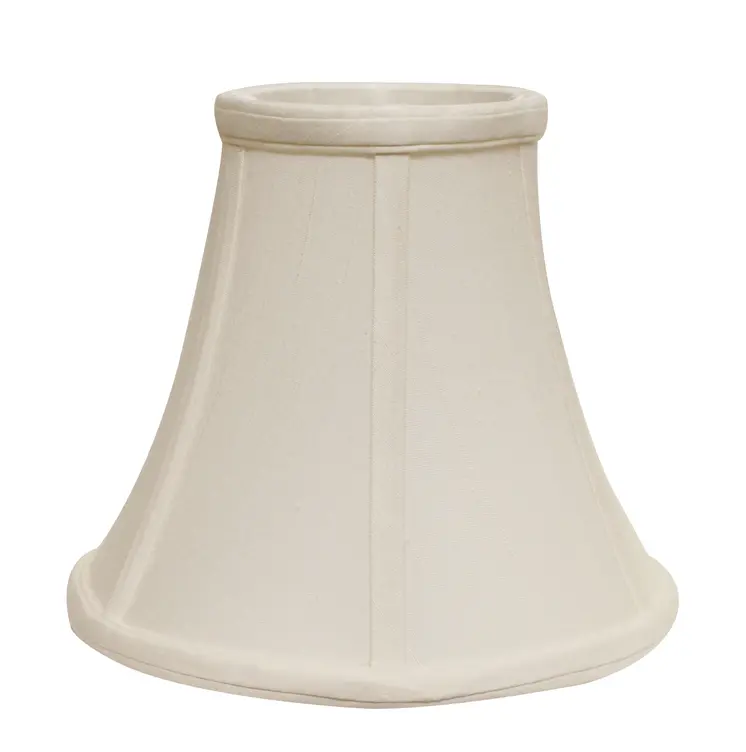 White Monay Shantung Silk Bell Lamp shade 14"W Bottom