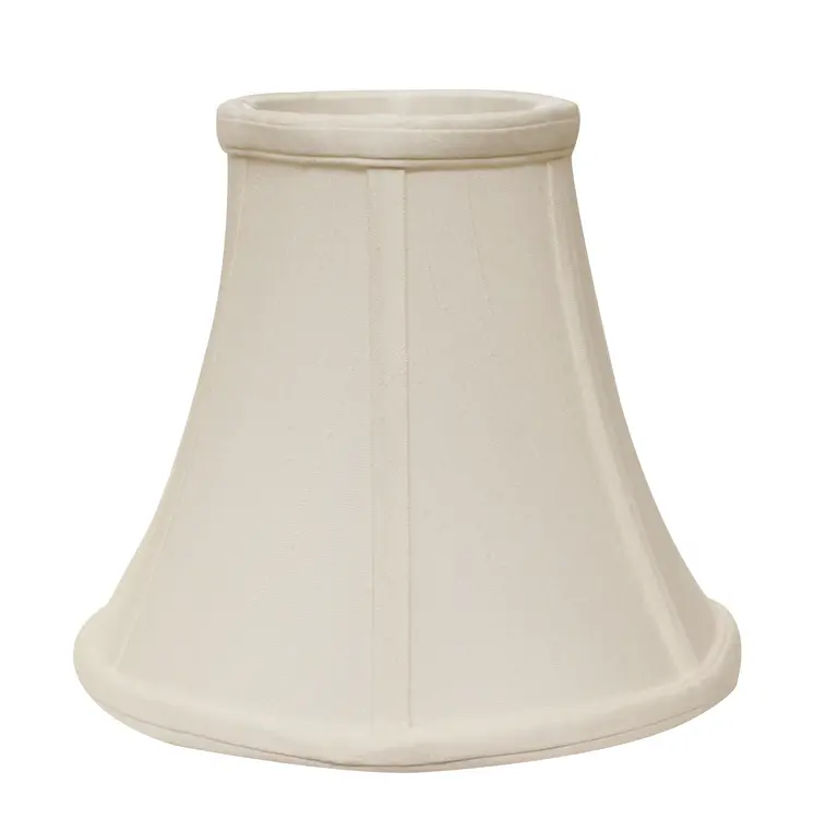 White Monay Shantung Silk Bell Lamp shade 14"W Bottom