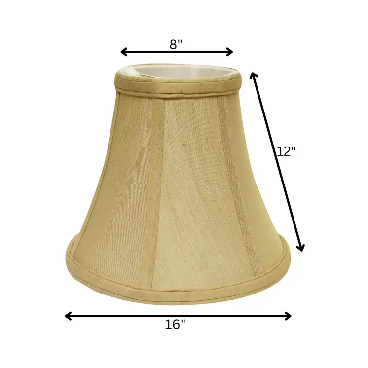 16" Pale Brown Premium Bell No Slub Lampshade