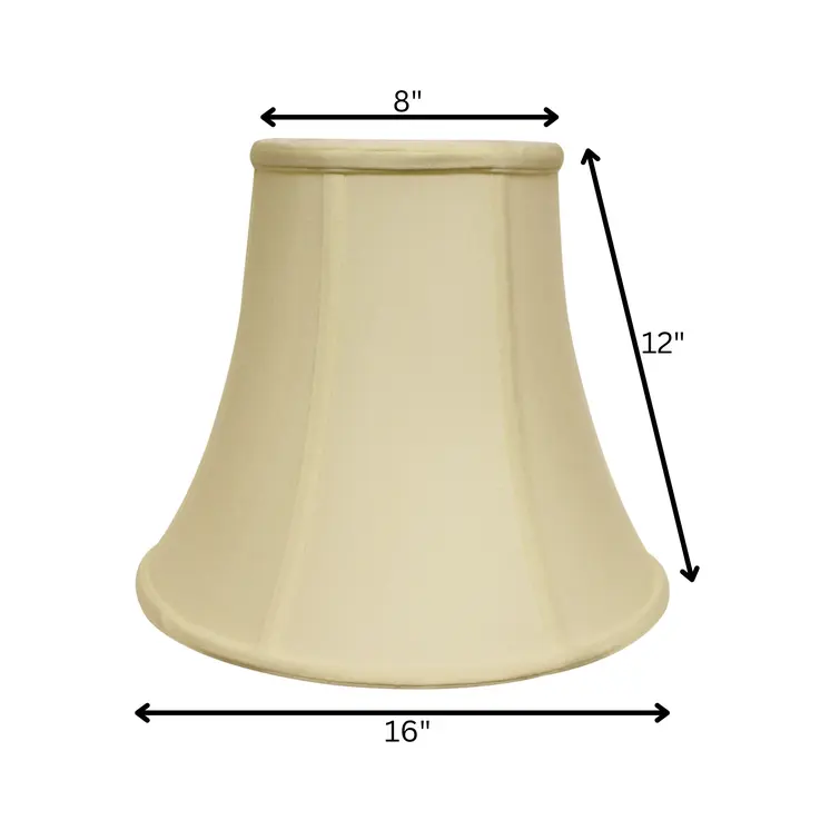 16" Ivory Premium Bell Monay Shantung Lampshade