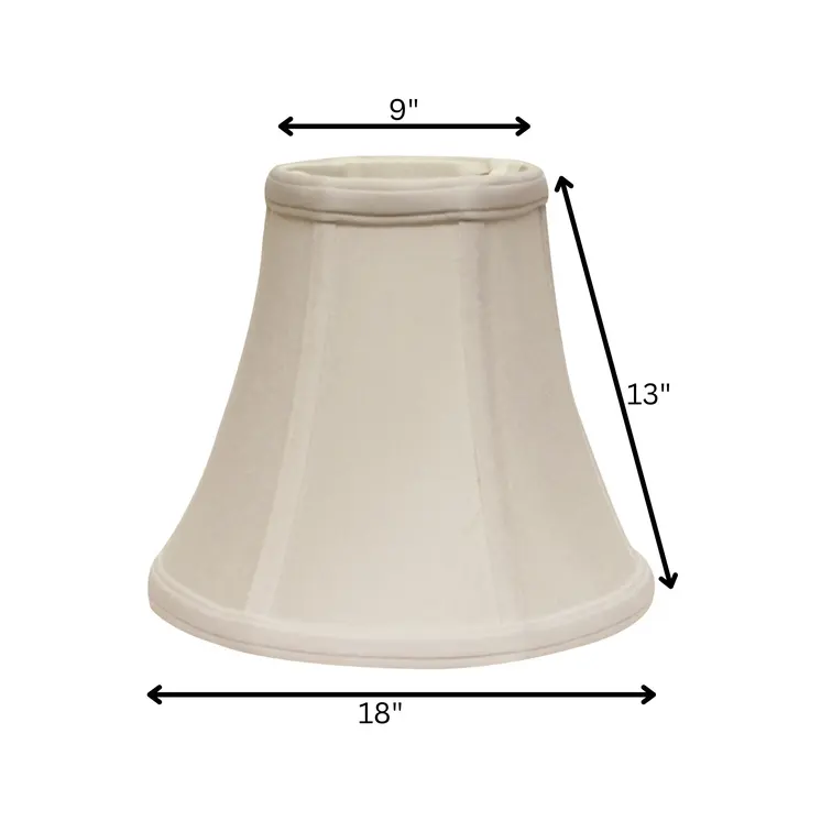 18" Snow Premium Bell No Slub Lampshade